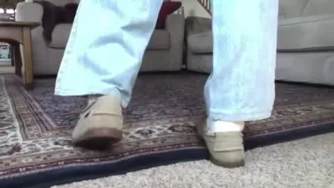 here I am Wearing My young Beige Suede Sebago Docker Boat Swhores.  They actually Feel Great On My Feet And Make My cock Tingle Just Wearing them.  I 