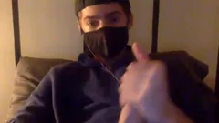 teen jerking off With His long cock In Live