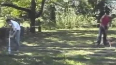 Young latino couple interracial banging in the farm