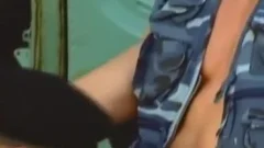 naughty fellows In Uniform Threeway Outdoor poke