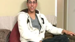 wild Latin Buck Strokes His Brown pecker