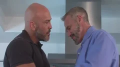 older Muscly Bear cums