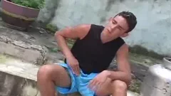 huge Brazilian twink pokes twink
