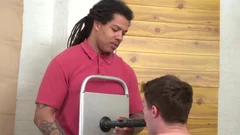 Frat legal age teenager Takes raw anus fucking From BBC Hunk