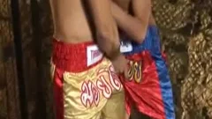 Thaiboxer Im Nahkampf