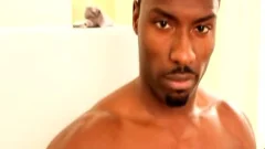 A muscular black For A crazy handjob