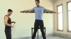 Bitch Van Darkholme domination rides a hard dick