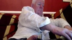 grandad stroke On web camera