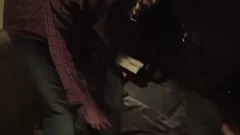 Daddy And teen At Family Cabin Retreat