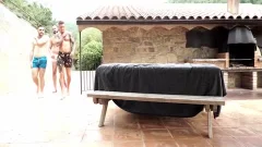Threeway Sex Outside A Spanish Villa