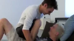 sleazy teen Austin Takes A sleazy Ride On Zacks enormous Uncut cock