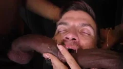 Hunk Gobbles dark penises