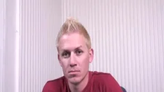 blond Mohawk chap gets gangbanged By darksome Thugs
