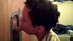 legal age teenager Sucks At The Glory hole
