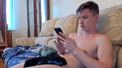 youthful Blond fellow Masturbating In Live
