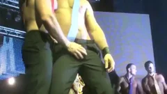 Suited men Having Sex On Stage