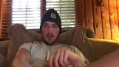 large teen stroking His large penis