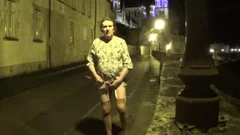 Crossdresser  Sounding In Front Of The Cathedral 63