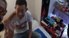 big Latino 10-Pounder plowing Chinese fellow
