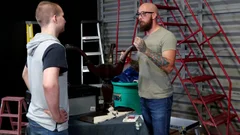 Family Creep: Young Jocks Get Rough and Raw at Shop