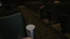 Public homosexual sex -- In a pokeing movie tthis chabater!