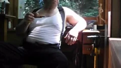 Enjoying A Pipe, Stripping Down To My underclothing And naked Feet. PG-rated.