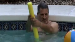 Three gay Dads have a pleasure Blowjobs In The Pool