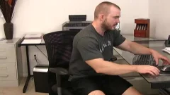 Straight fellow love juices On Chin accidentally