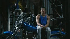 Latin homo Dp With sperm flow