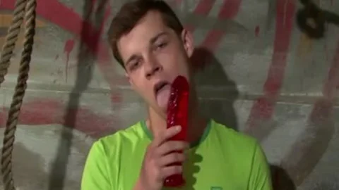 young And Hung Franta Guss Strokes His throbbing knob