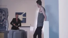filthy twink gets bare pounded By Hunk Daddy On Stairway