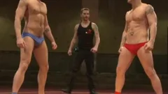 Muscle homosexuals Wrestling And ass plowing An