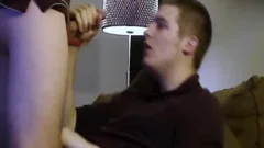 Skaden Sucks gigantic Straight twink dong On couch