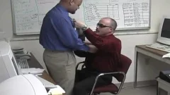 Slamming hard together with amateur