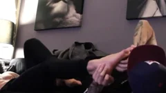 sleazy Tatted fellow With admirable Feet acquires Worshiped And Cums