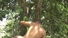 worthy ass spreading in the wood