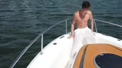 Public jerk off Scene On A Boat