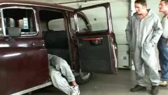 muscular Car Mechanics pounded nudeback