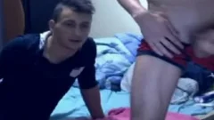 non-professional twink couple On web camera Film