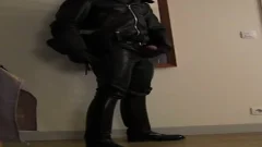 Leather Cop: Full Leather Play, Jerk, & love juice