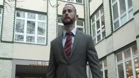 Executive gets A Hard Leather hammering