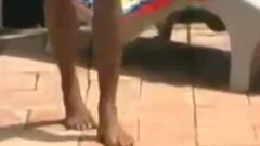 powerful guys nailing By The Pool