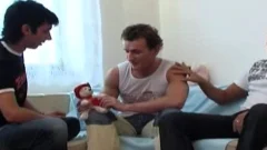 Three boyz banging On sofa