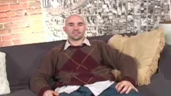 Bald charmingty wanks his wiener