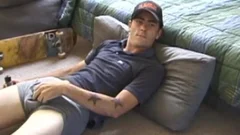 Stroking amateur Straight lad Zack
