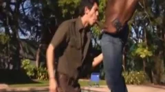 beautiful Interracial couple slaming