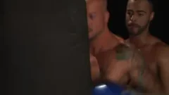 Athletic european couple fucking at the gym