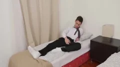Brunette masturbating sex tape