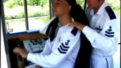 2 latin lads pound and suck on a pool table