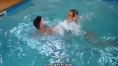 Two kinky Swimming Buddies Savour A Jizzy Fingering fuck 4256
